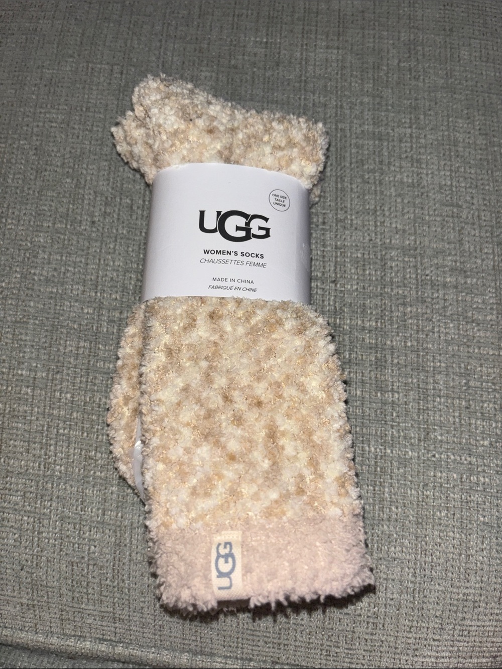UGG Women's Plush Casual Socks - Cream & Beige